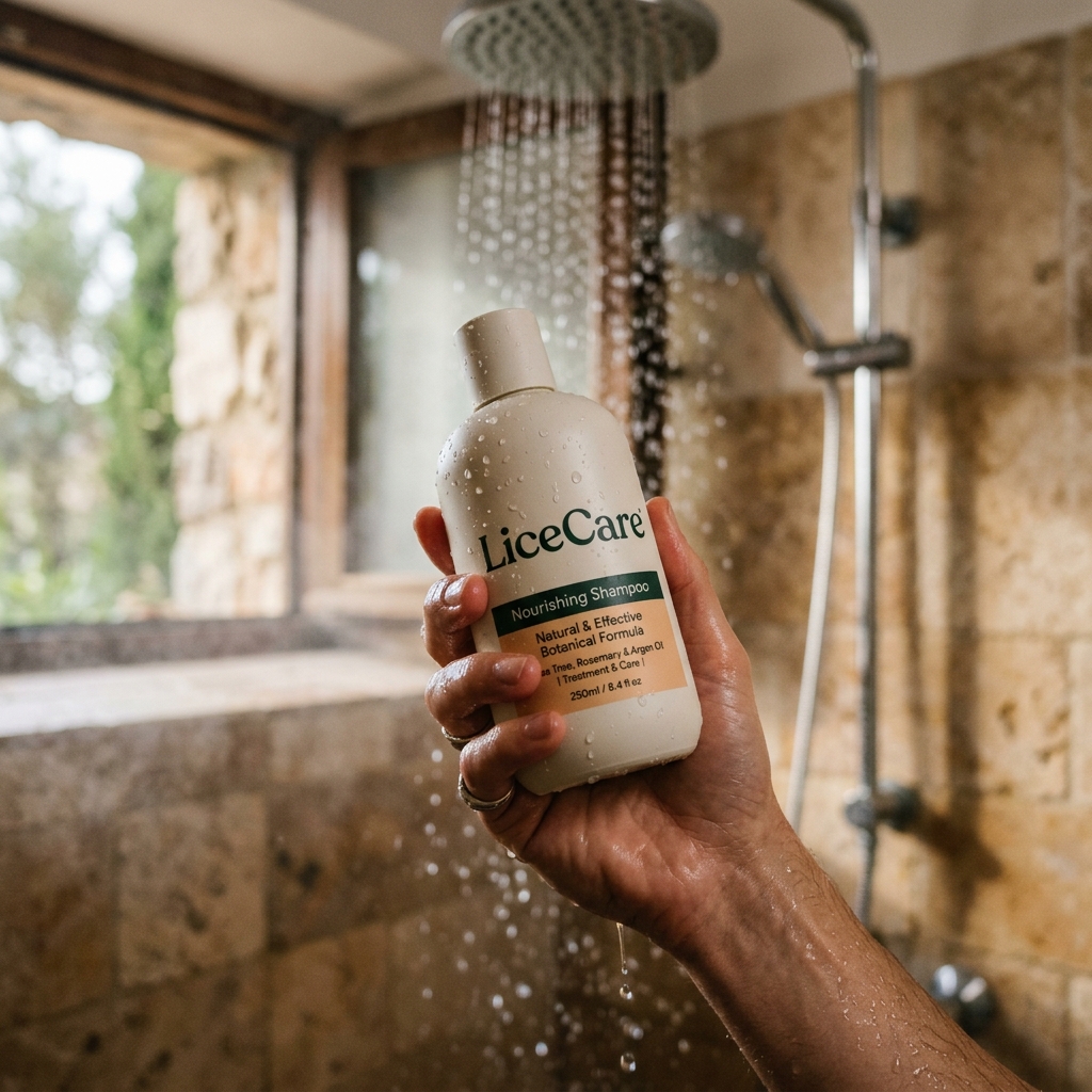 LiceCare Shampoo en uso